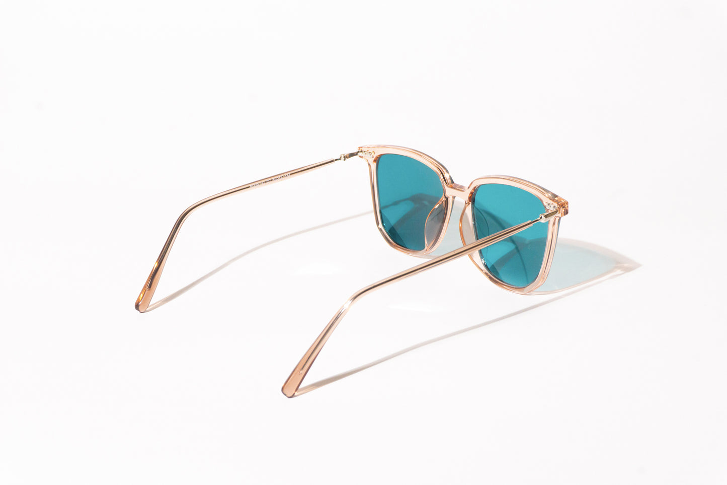 Lentes de sol Wayfarer Color Azul Verde con Durazno