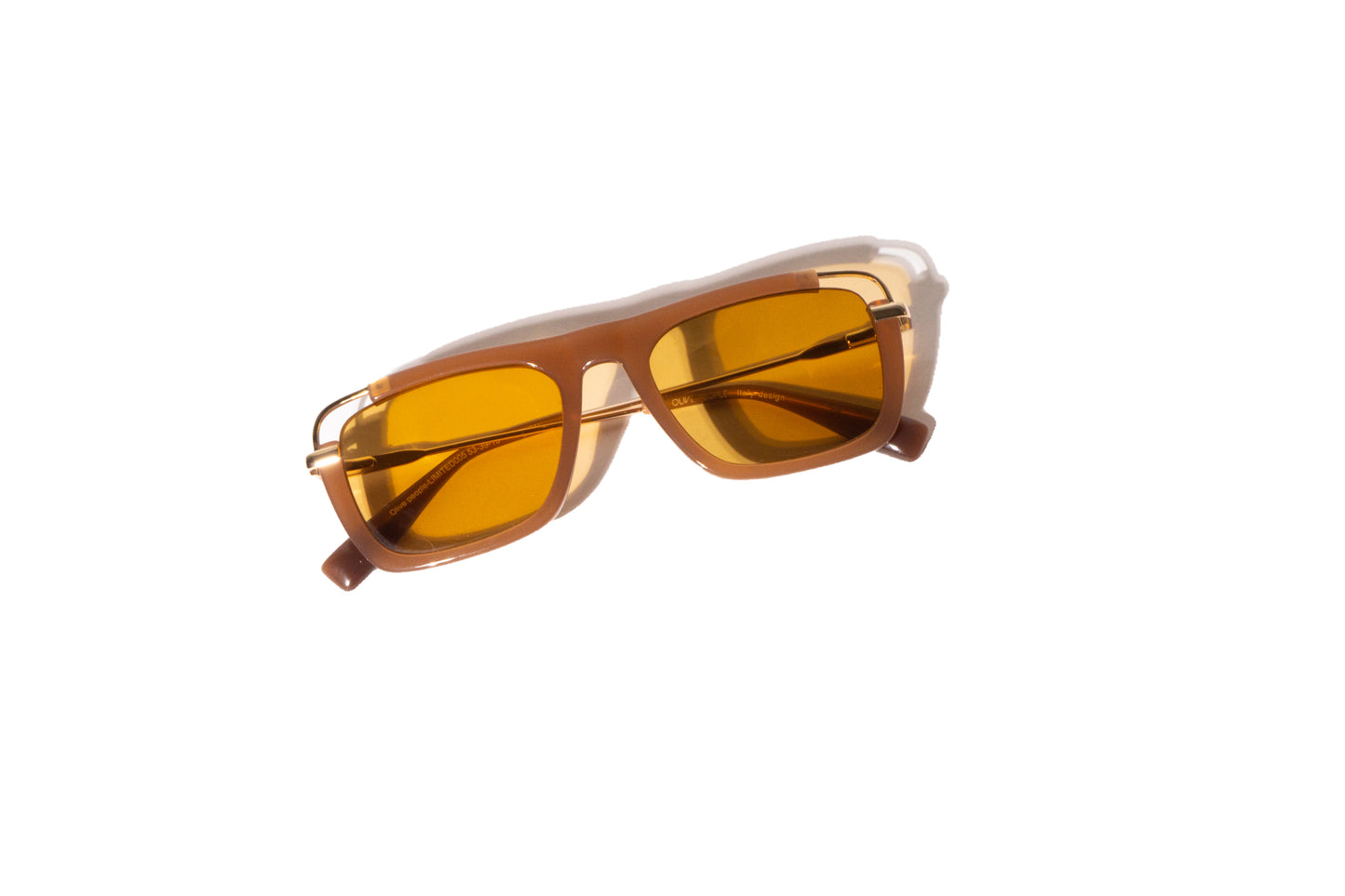 Lentes de Sol Rectangulares : Limited Edition Oliver People Color Ámbar