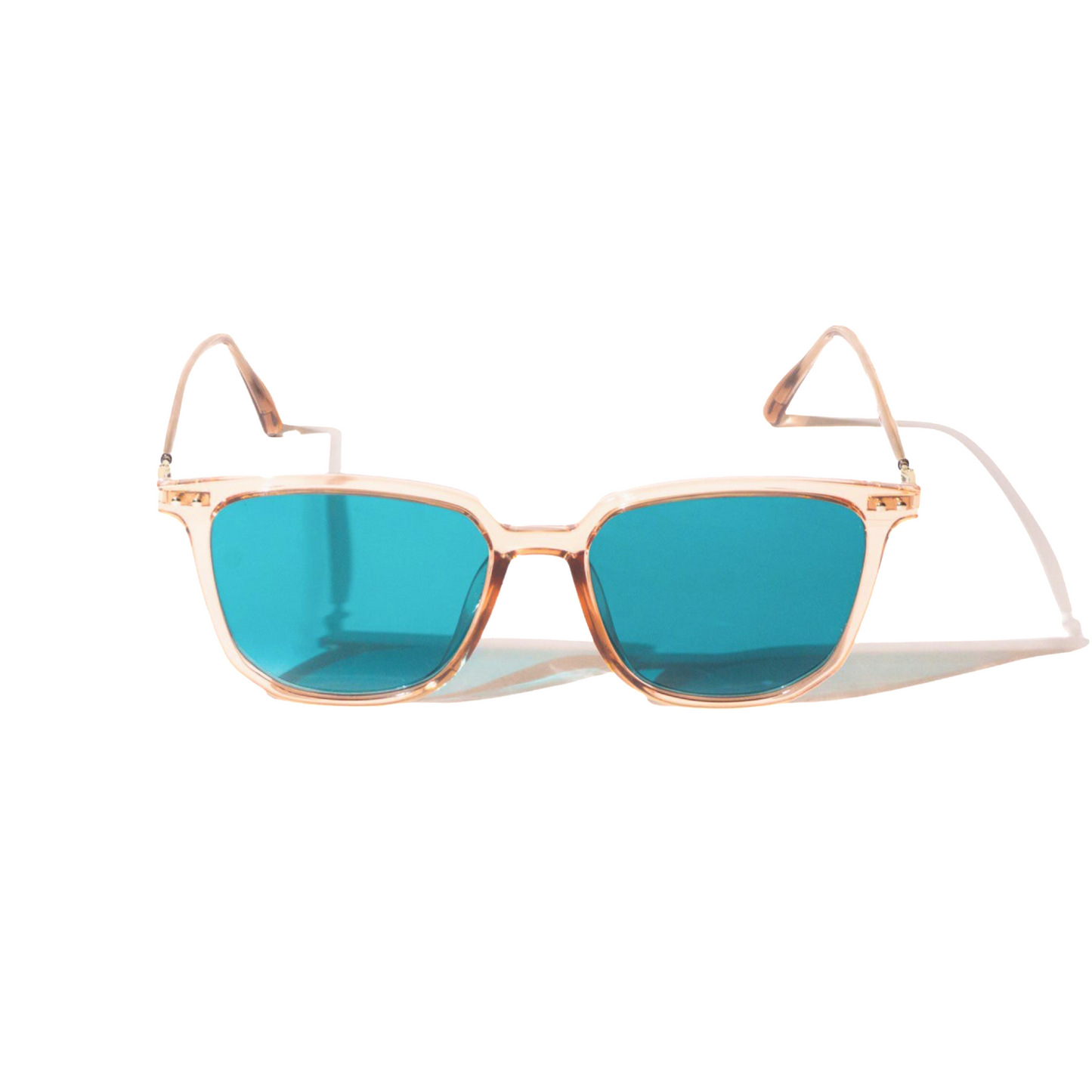 Lentes de sol Wayfarer Color Azul Verde con Durazno