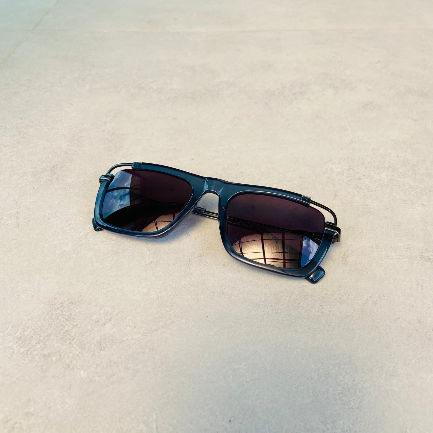 Lentes de Sol Rectangulares : Limited Edition Oliver People Color Azul