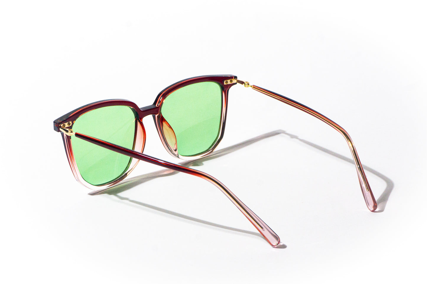 Wayfarer color vino degradado con verde - lentes de sol