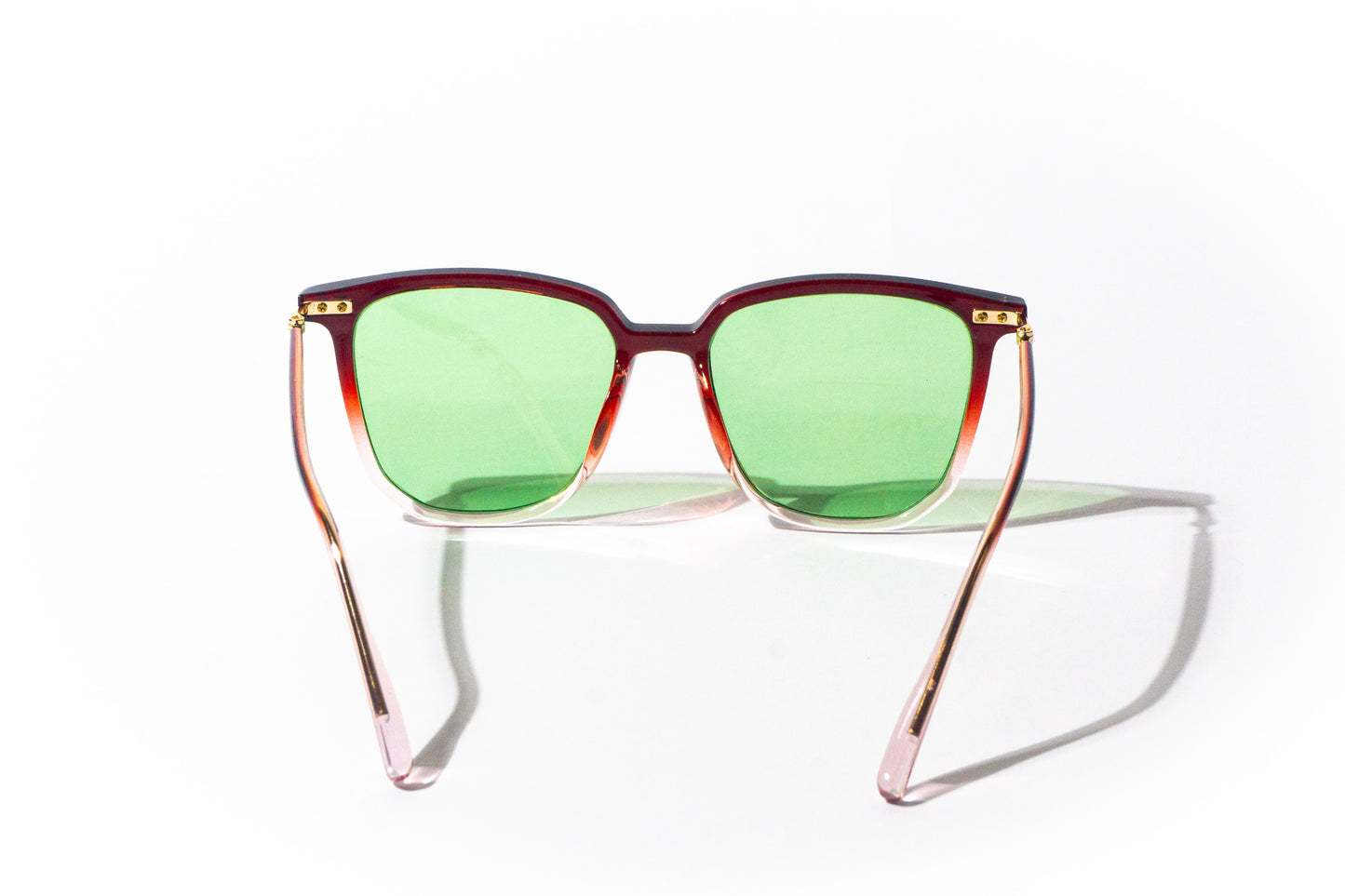 Wayfarer color vino degradado con verde - lentes de sol