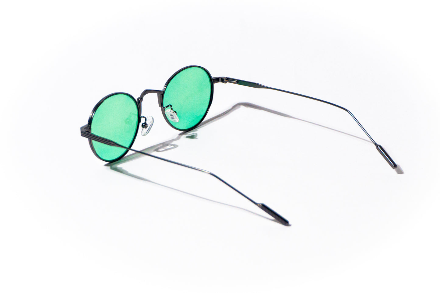 Round Green with Grey Sunglasses