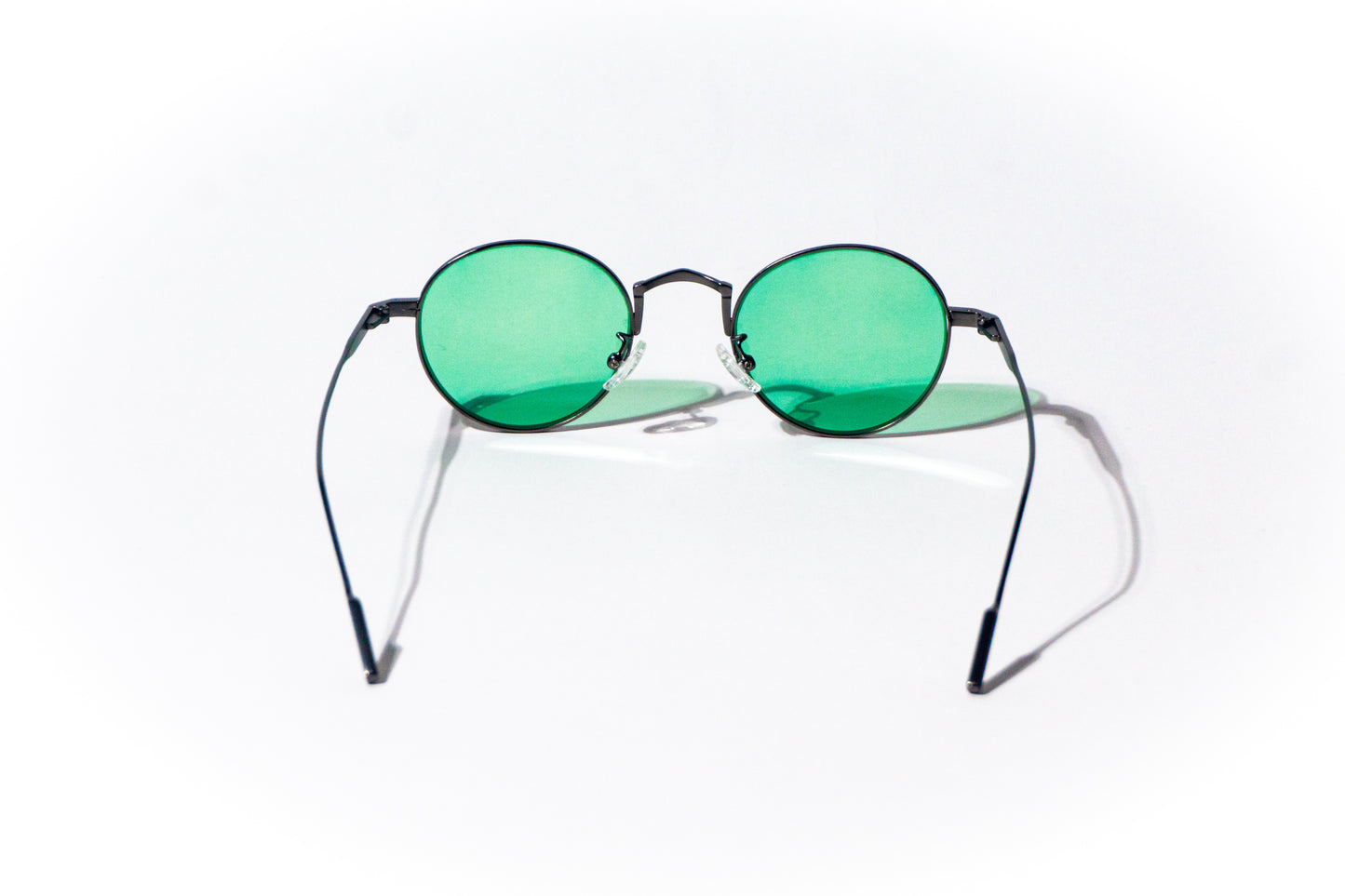 Round Green with Grey Sunglasses