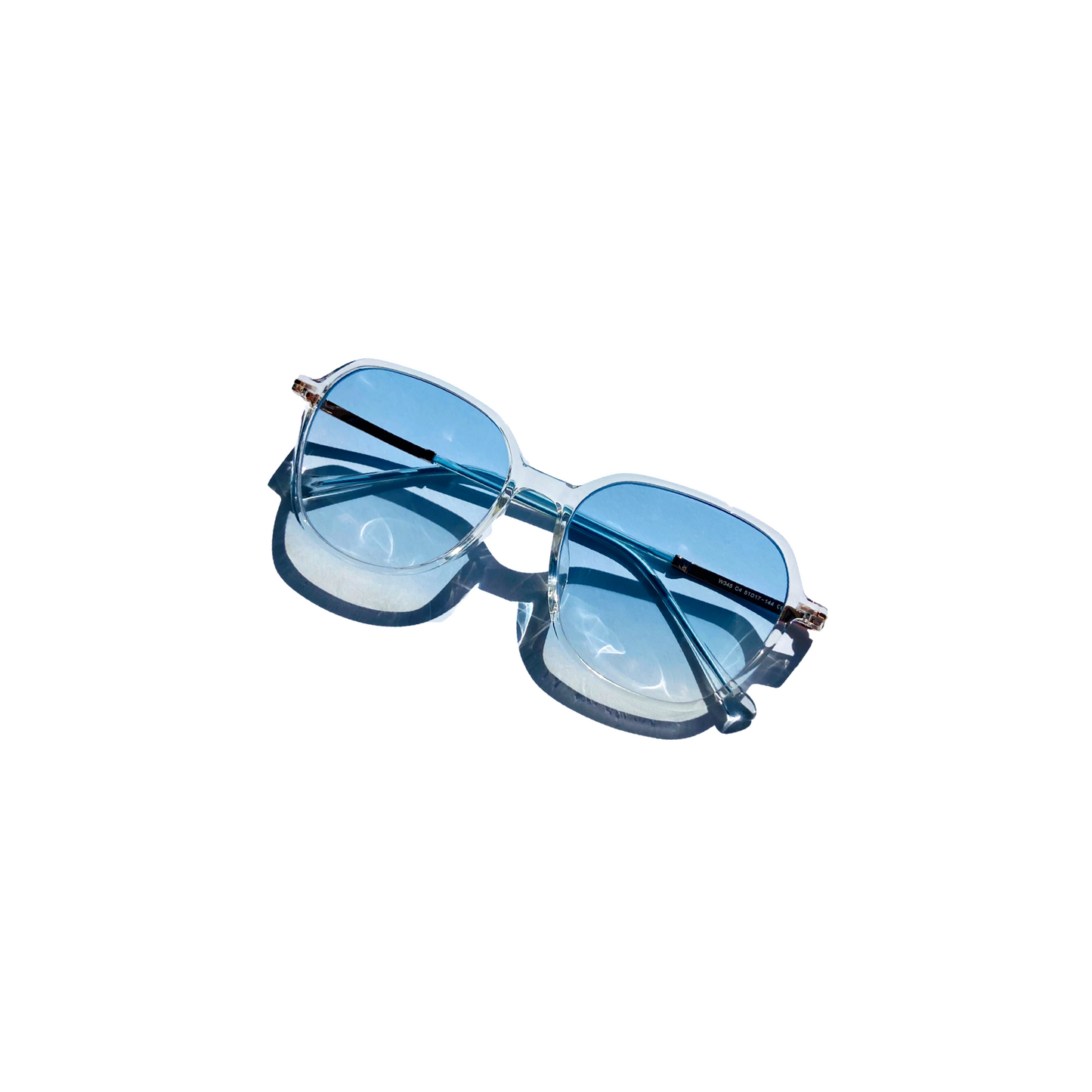Translucent Blue transparent: Blue Sunglasses